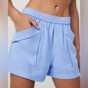 Vuori Trestles Twill Shorts Bluebell Women’s M High Rise NWT